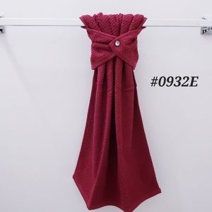 🔥BOGO50%🔥Solid Burgundy Hang'N'Snap HAND Towel *Select your snap